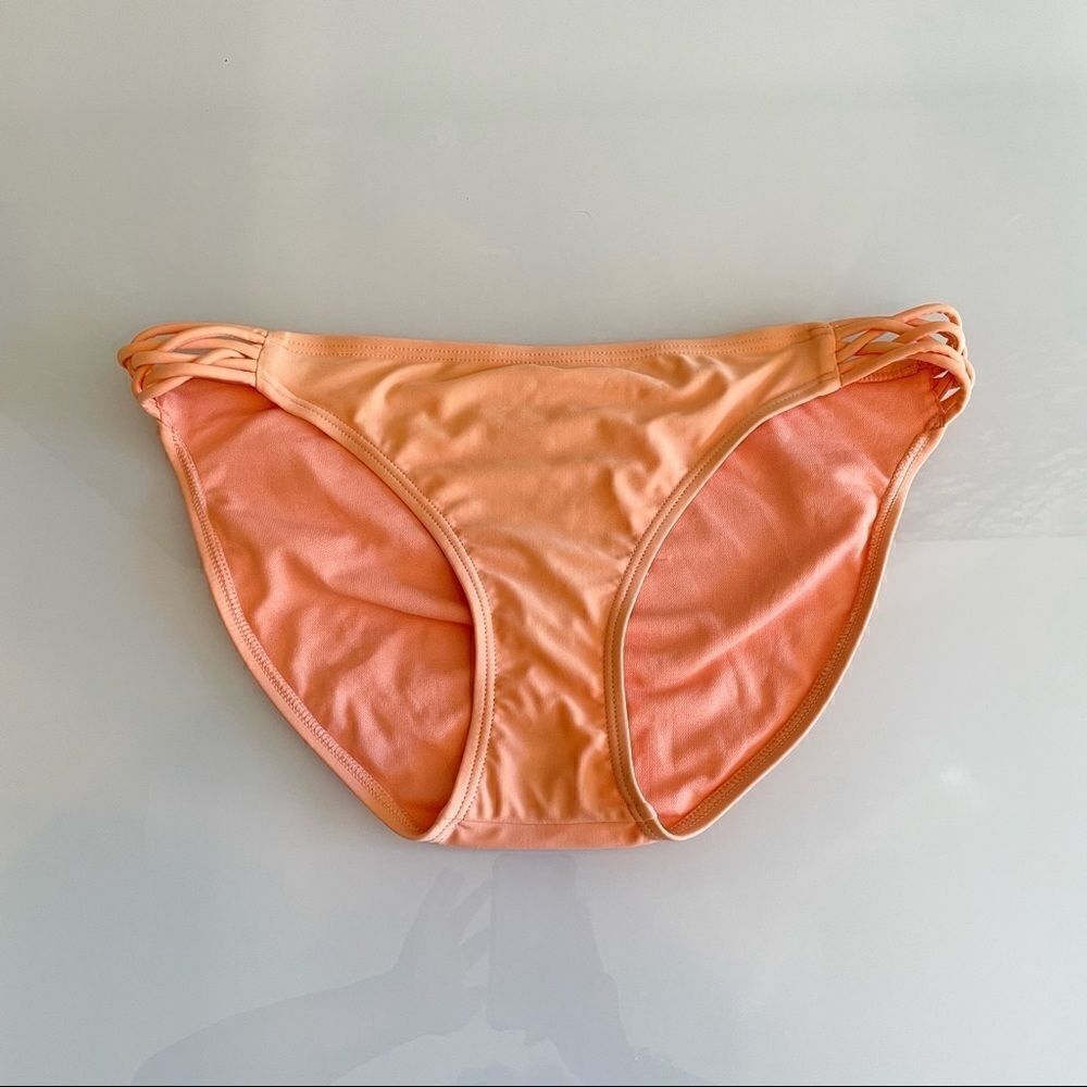 Peach Braided Strap Bikini Bottom
